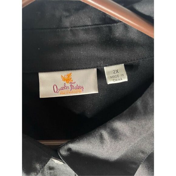 Quacker Factory Novelty Embroidered Embellished Button Front Shacket Women’s siz - Picture 2 of 7